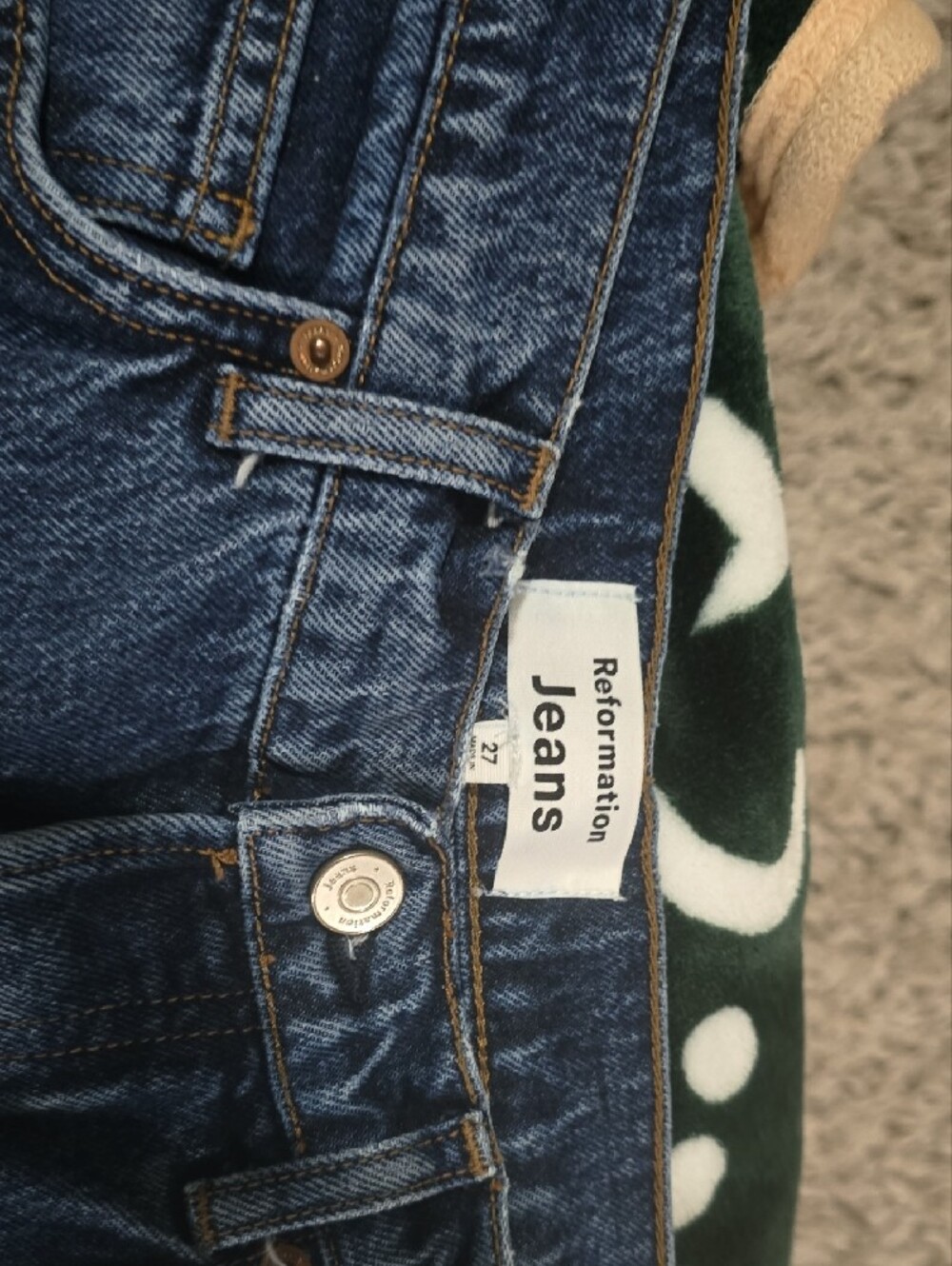 Reformation Indigo Straight Leg Jeans